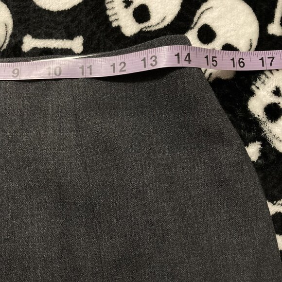 DEVONSHIRE CREAM Vintage charcoal grey 100% wool skirt ~ Goth SMALL wiggle skirt - Picture 5 of 8